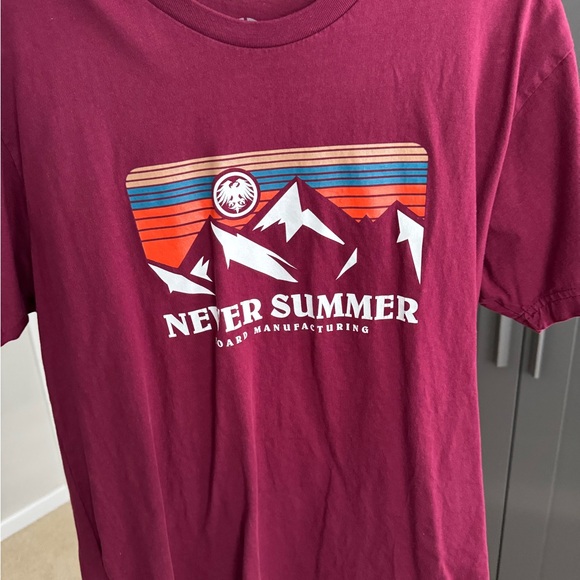 never summer Other - Men's Maroon Graphic T-Shirt